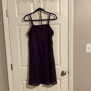 Purple Size 14 Lace Lane Bryant Dress